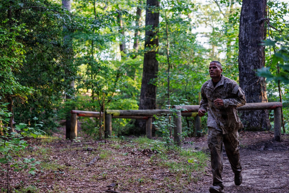Lima Company conducts the Montford Point Challenge Course at OCS