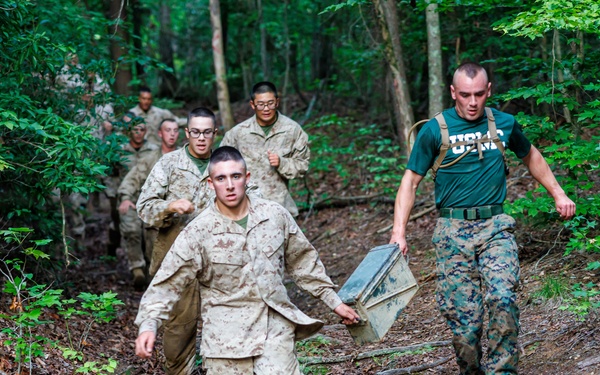 Lima Company conducts the Montford Point Challenge Course at OCS