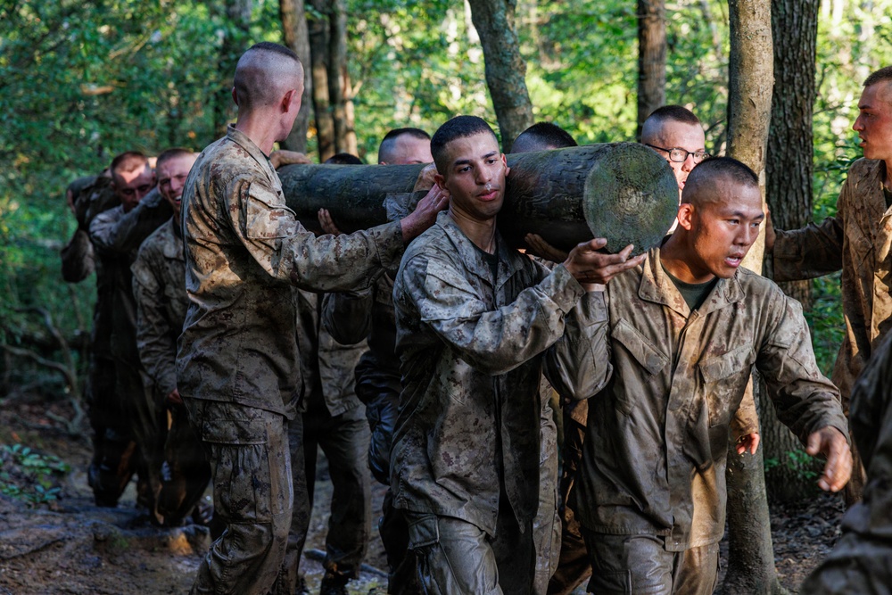 Lima Company conducts the Montford Point Challenge Course at OCS