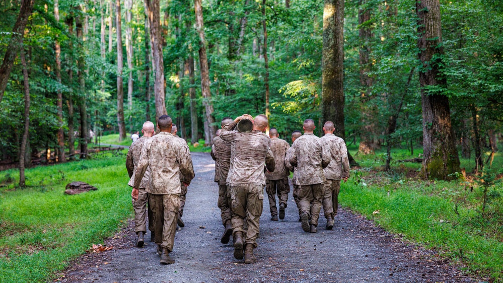 Lima Company conducts the Montford Point Challenge Course at OCS
