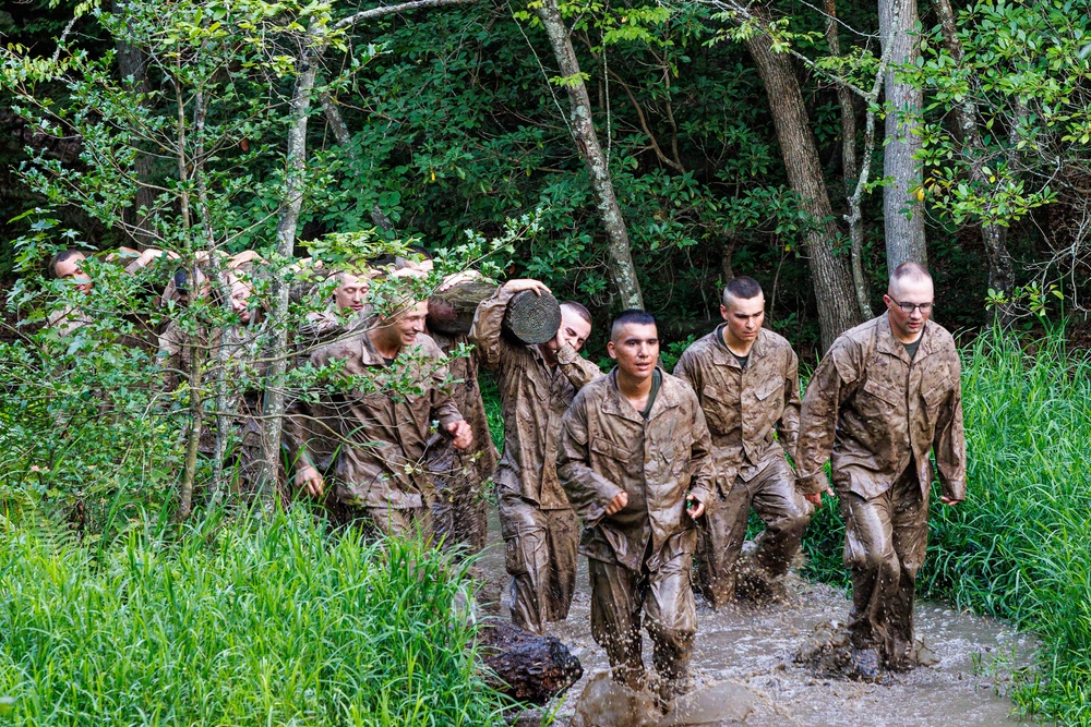 Lima Company conducts the Montford Point Challenge Course at OCS
