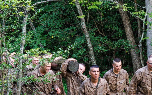 Lima Company conducts the Montford Point Challenge Course at OCS