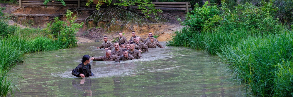 Lima Company conducts the Montford Point Challenge Course at OCS