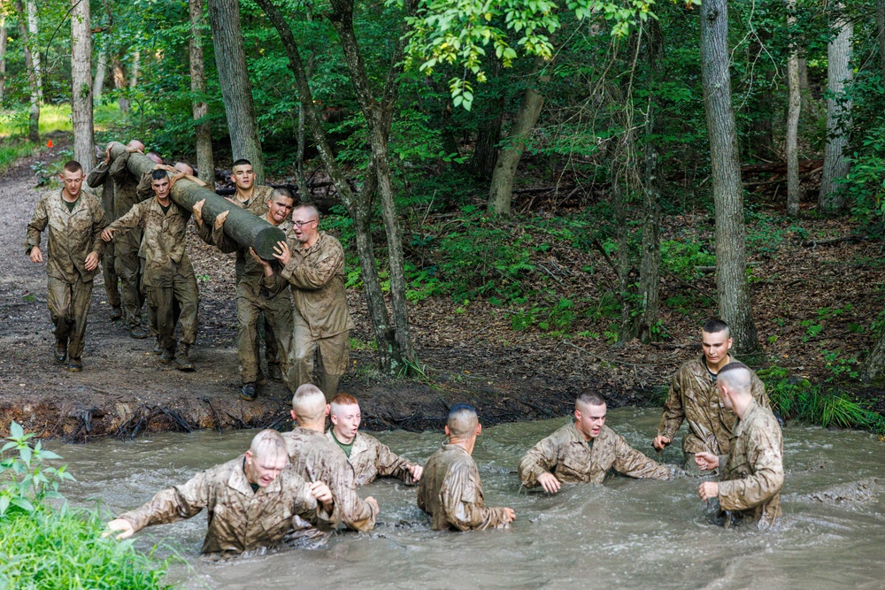 Lima Company conducts the Montford Point Challenge Course at OCS