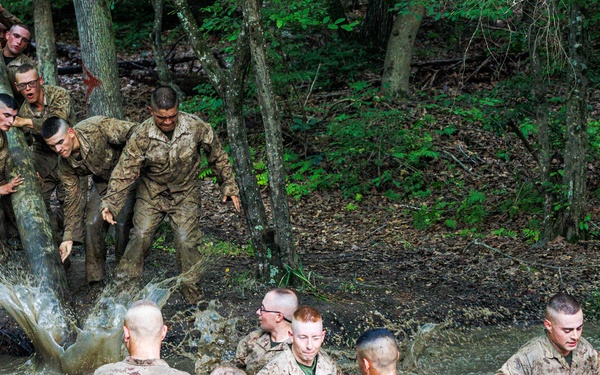 Lima Company conducts the Montford Point Challenge Course at OCS