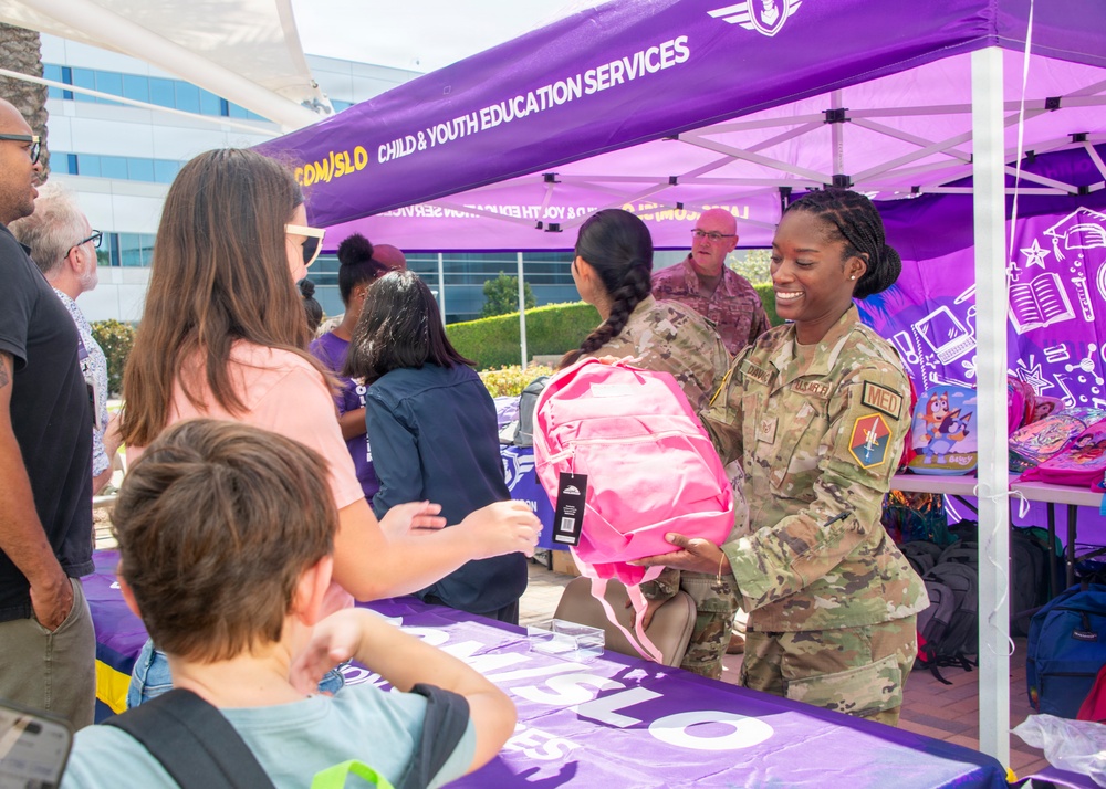 Kids receive free school supplies at LAAFB