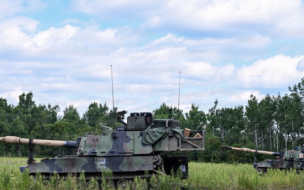 1-201 Field Artillery Performs Fire Missions at Northern Strike