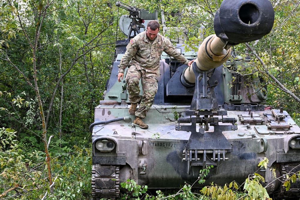 1-201 Field Artillery Performs Fire Missions at Northern Strike