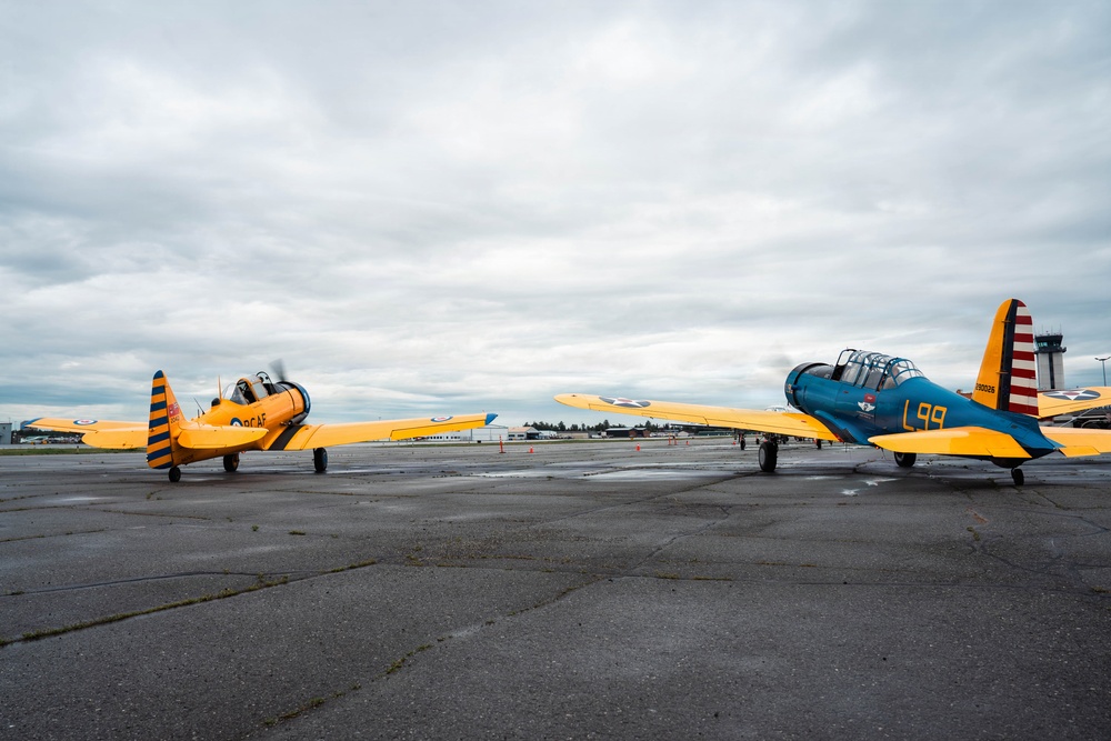 Warbirds incentive flight at Merrill Field