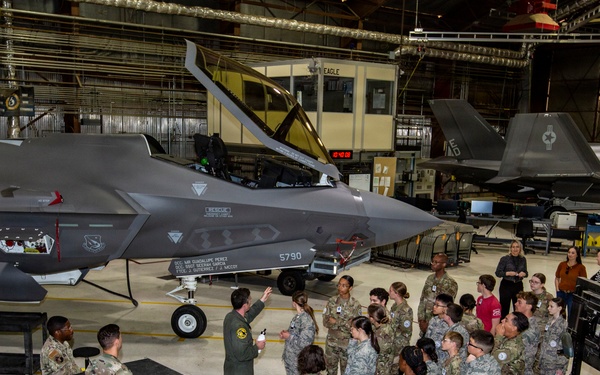 Junior ROTC cadets learn about flight test at Edwards AFB