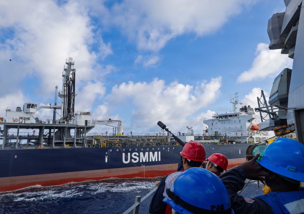 USS Benfold Conducts a Replenishment-at-Sea