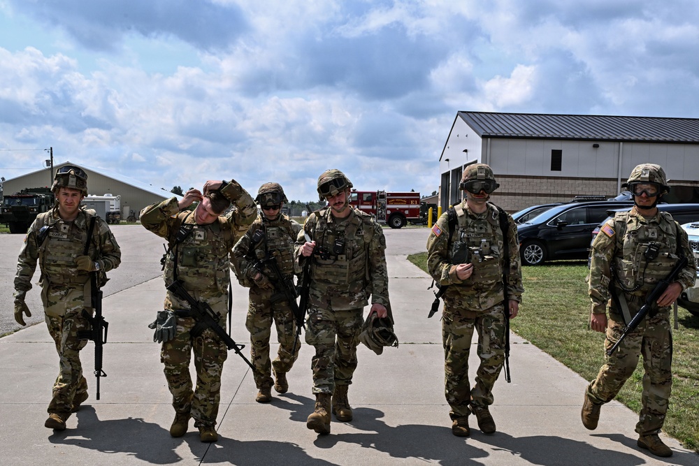 Michigan National Guard firefighters conduct Rescue Air Mobility training during Northern Strike 26-2