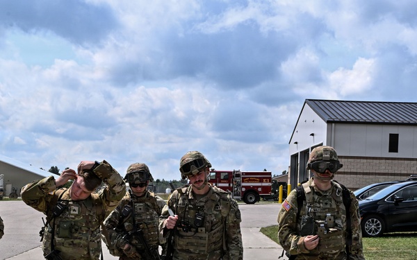 Michigan National Guard firefighters conduct Rescue Air Mobility training during Northern Strike 26-2