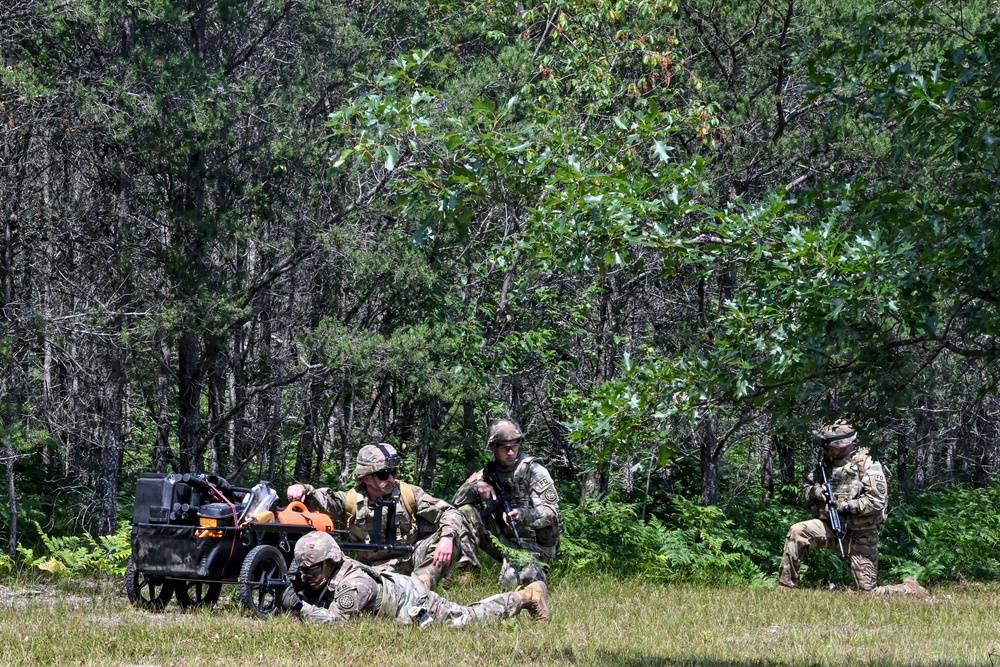 Michigan National Guard firefighters conduct Rescue Air Mobility training during Northern Strike 26-2