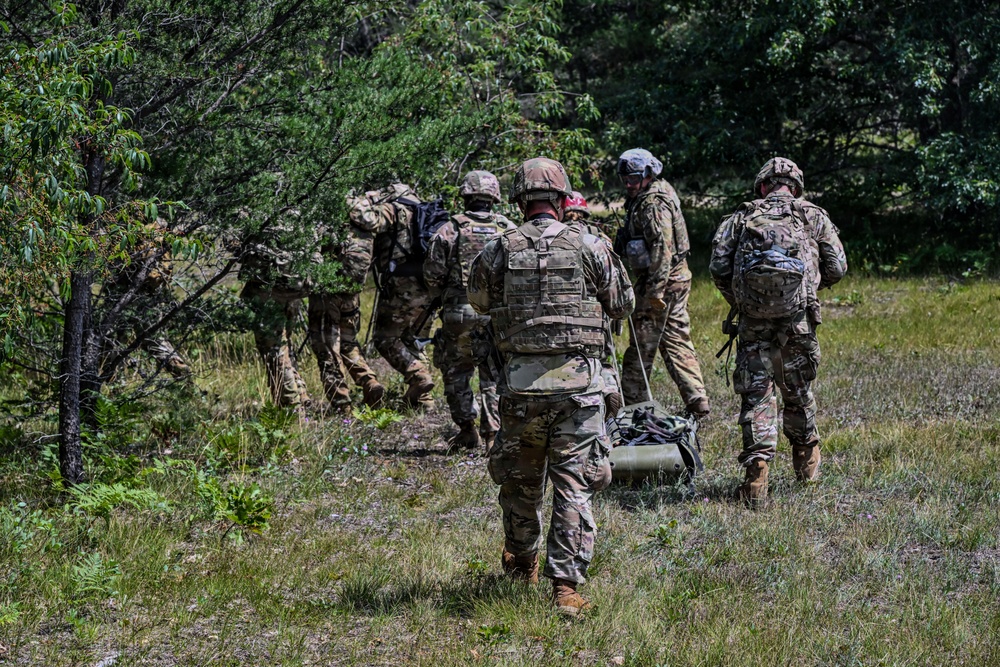 Michigan National Guard firefighters conduct Rescue Air Mobility training during Northern Strike 26-2