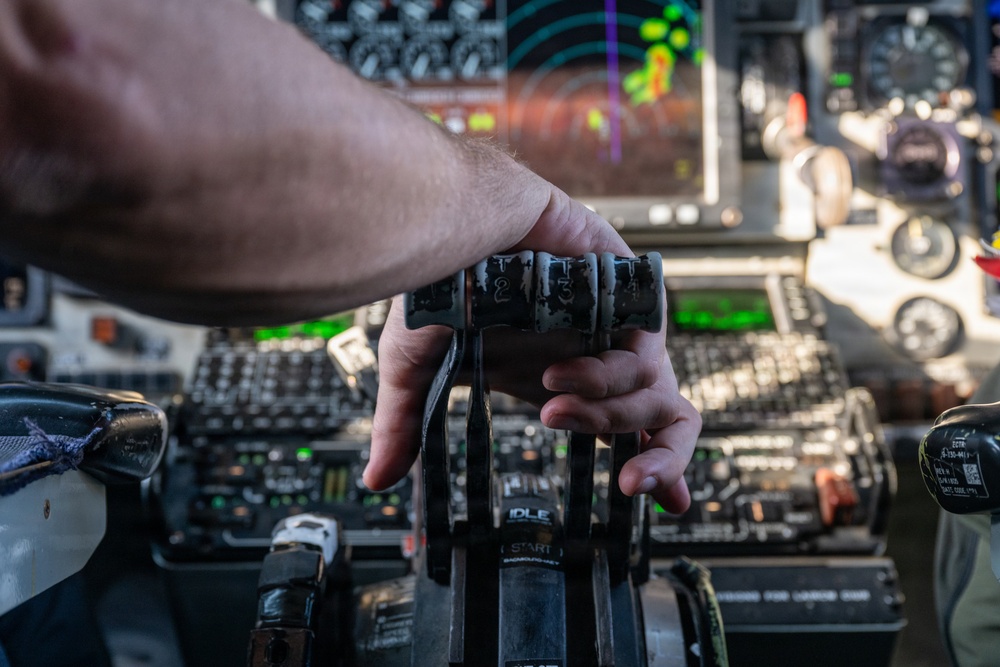 KC-135 refuels F16s for theater stability