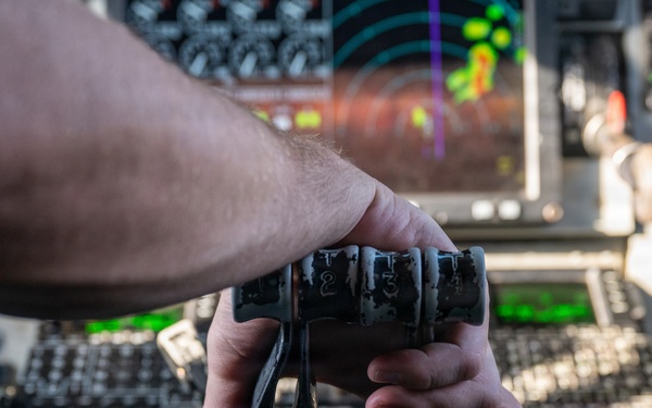 KC-135 refuels F16s for theater stability