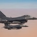 KC-135 refuels F16s for theater stability