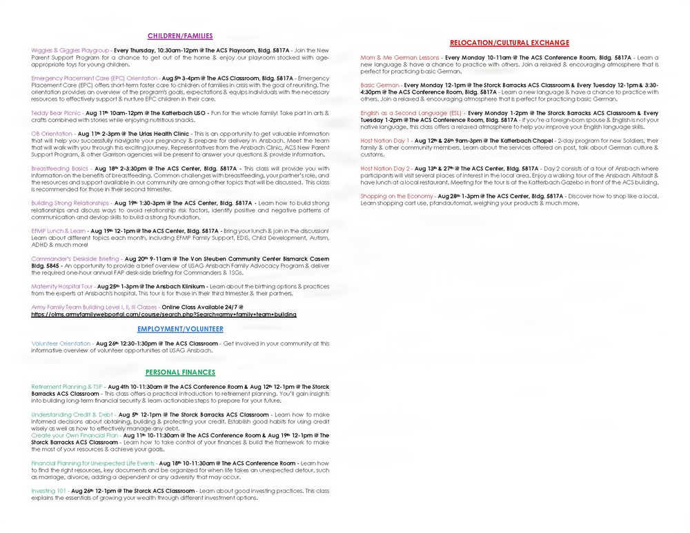 ACS August 2026 Calendar