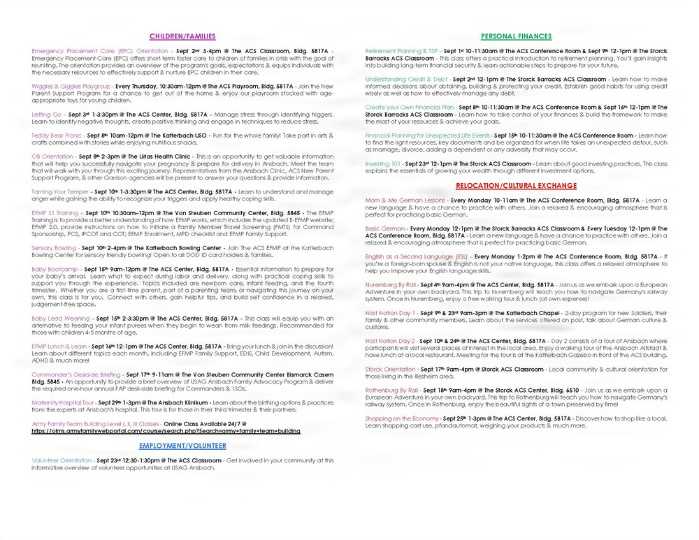 ACS September 2026 Calendar