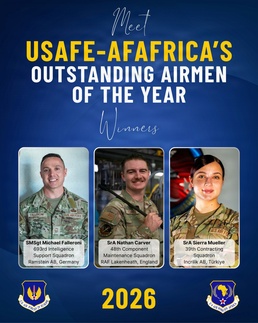 USAFE-AFAFRICA celebrates three Outstanding Airmen of the Year winners