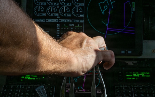 KC-135 refuels F16s for regional stability