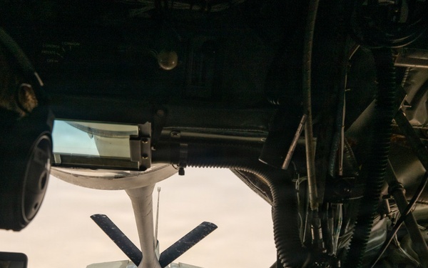 KC-135 refuels F16s for regional stability