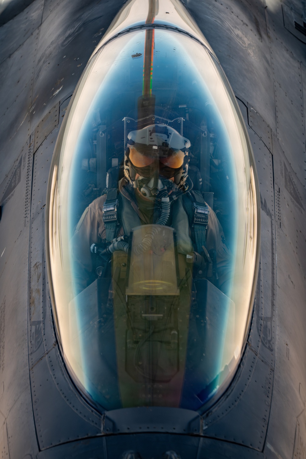 KC-135 refuels F16s for regional stability