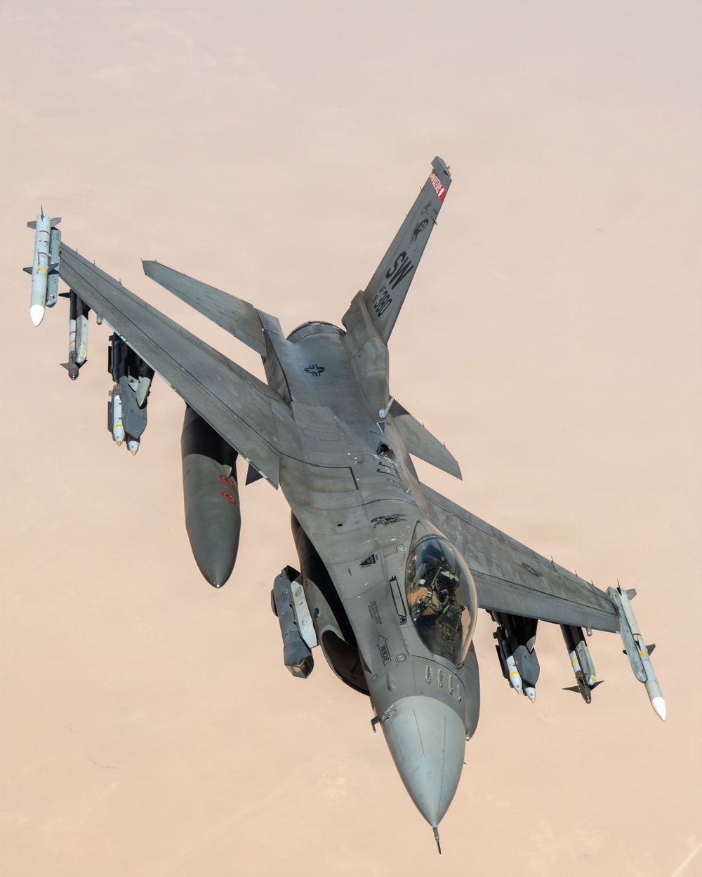 KC-135 refuels F16s for regional stability