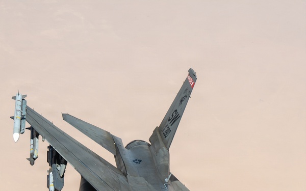 KC-135 refuels F16s for regional stability