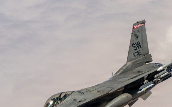 KC-135 refuels F16s for regional stability