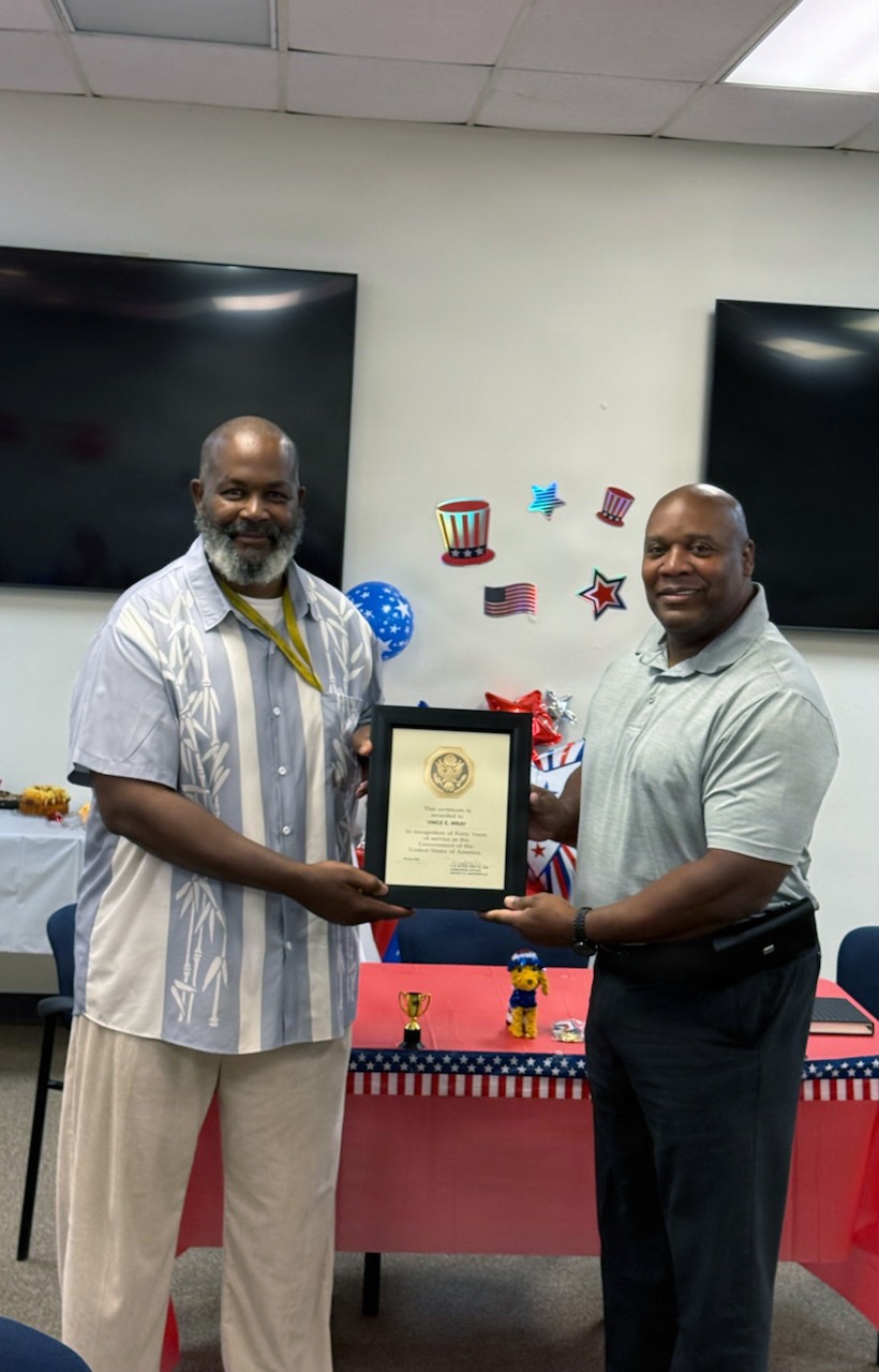 Vince Wray recognized for 40 years of service