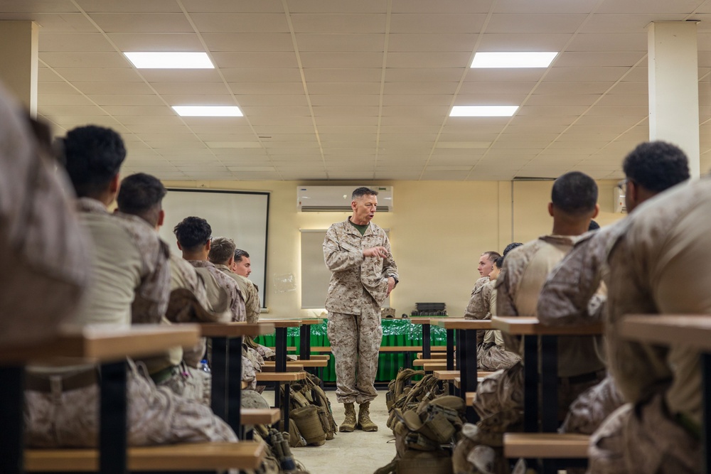 Task Force 51/5 Brigadier General Schmidt Visits 11th MEU Marines