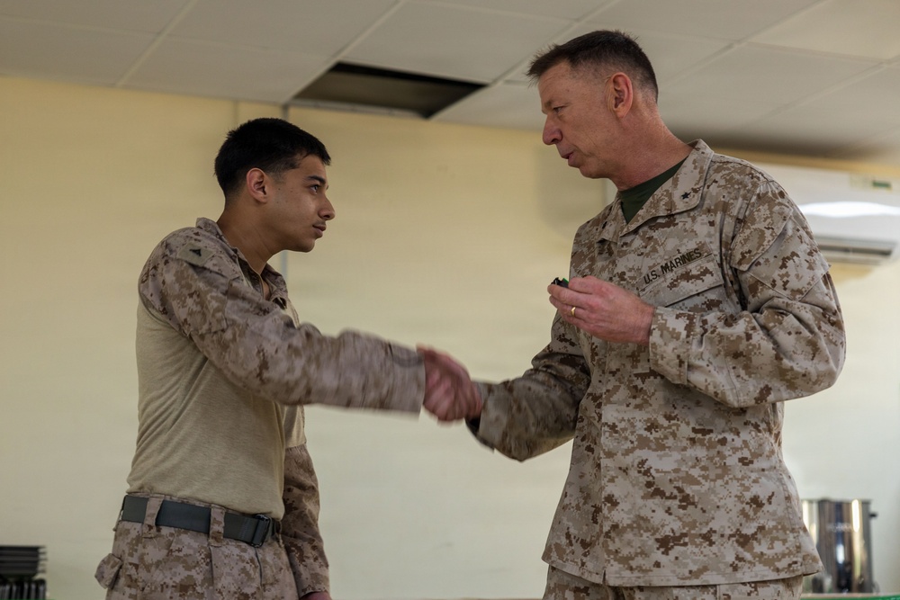 Task Force 51/5 Brigadier General Schmidt Visits 11th MEU Marines