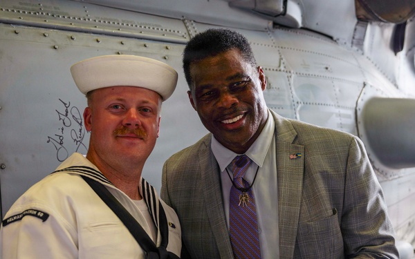 Ambassador Herschel Walker, U.S. Ambassador to the Commonwealth of The Bahamas, Visits USS Cooperstown in Nassau, Bahamas.