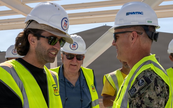 NAVFAC EURAFCENT Visits P676 Combatant Craft Support Facility Construction Site