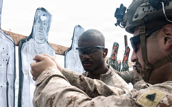 11th MEU Marines Conduct Marksmanship Training Aboard USS Portland