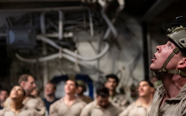 U.S. Marines Conduct Rappel Training Aboard USS Boxer