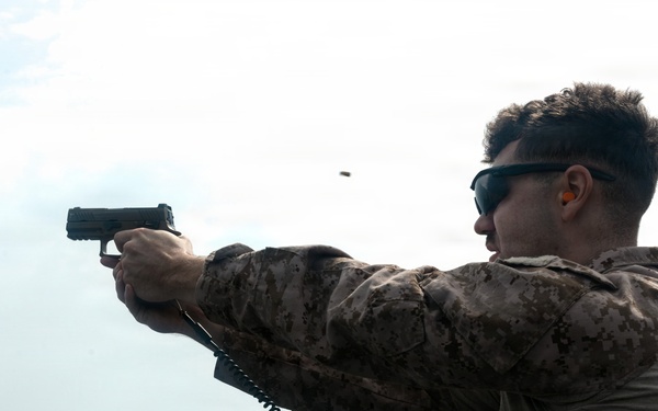 11th MEU Marines Conduct Marksmanship Training Aboard USS Portland