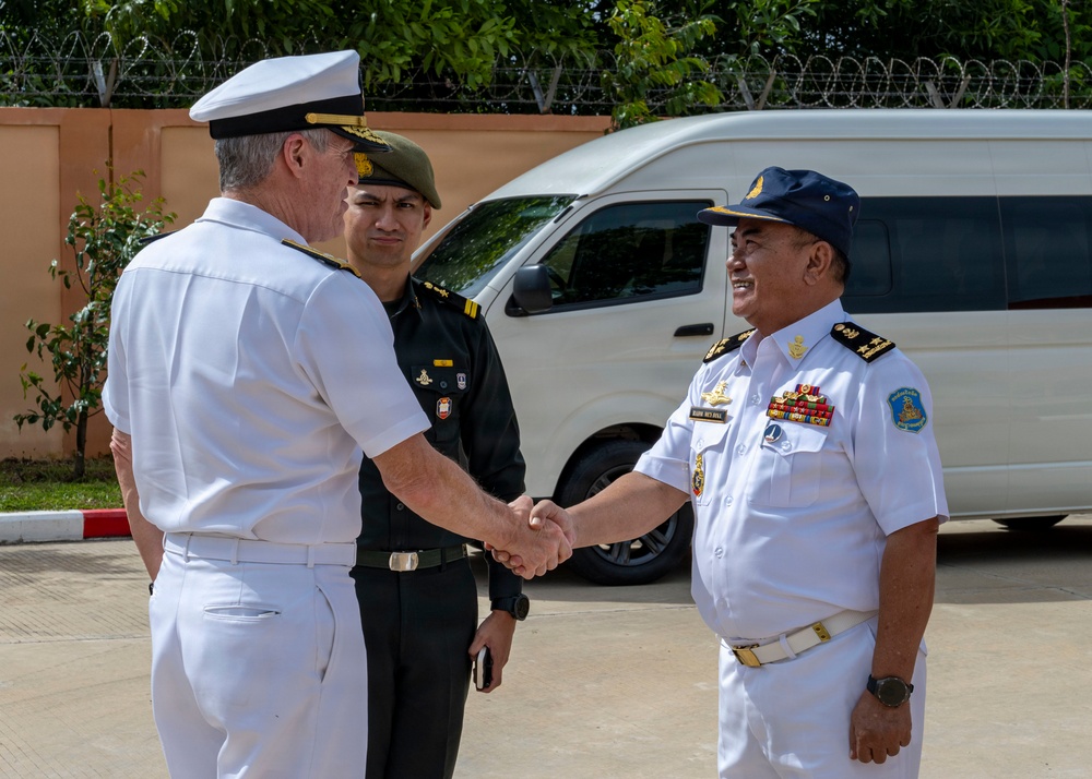 Commander, U.S. Pacific Fleet, Visits Ream Naval Base in Cambodia