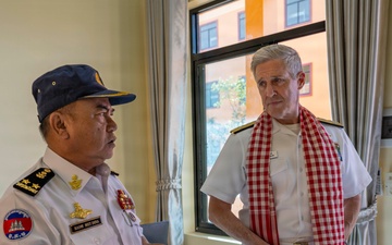 Commander, U.S. Pacific Fleet, Visits Ream Naval Base in Cambodia
