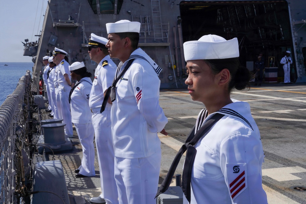 USS Cooperstown Gets Underway from Nassau, Bahamas.