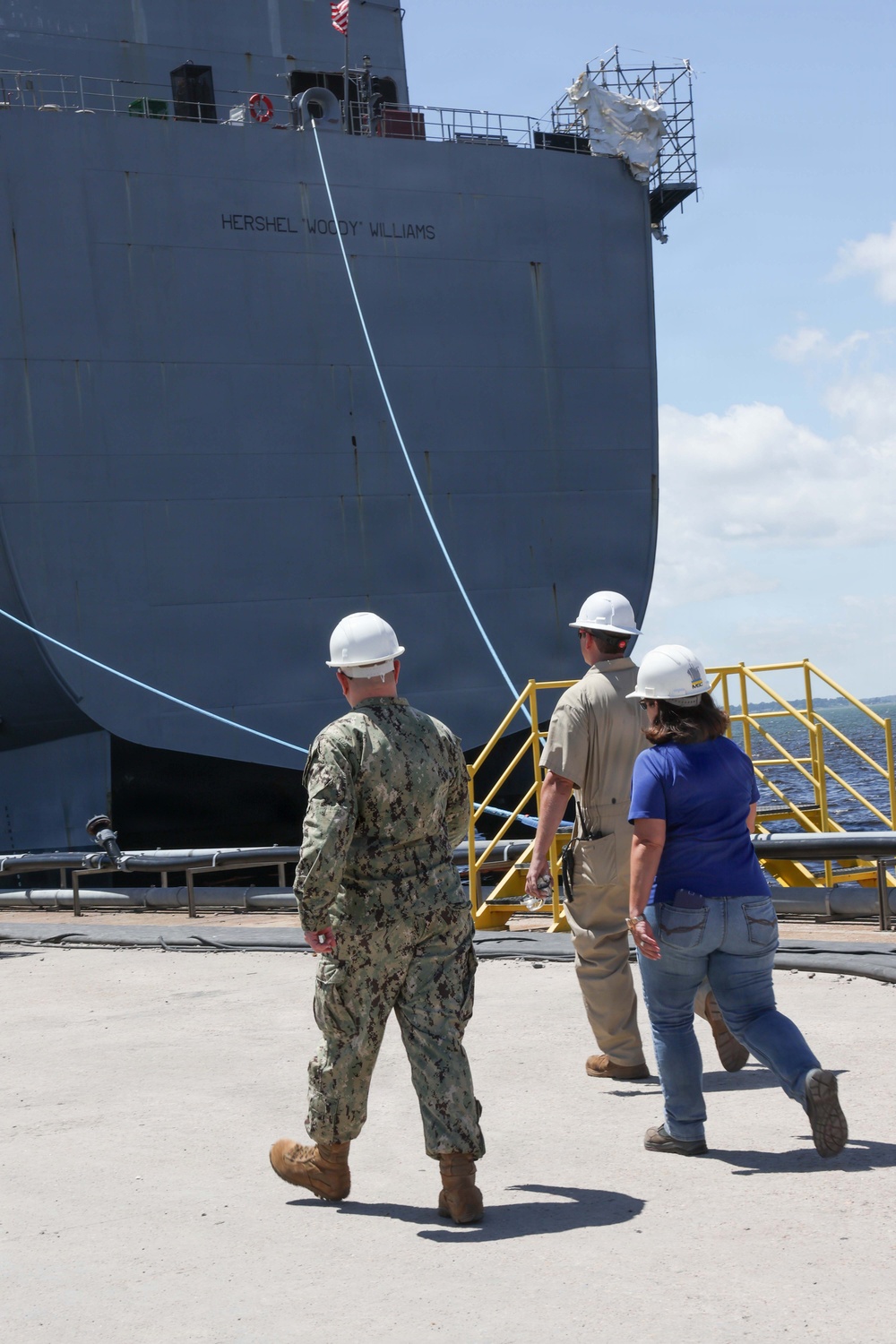 Rear Adm. Benjamin R. Nicholson visits USS Hershel "Woody" Williams