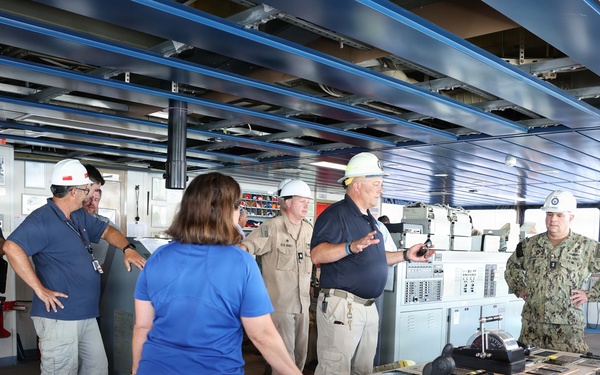 Rear Adm. Benjamin R. Nicholson visits USS Hershel "Woody" Williams