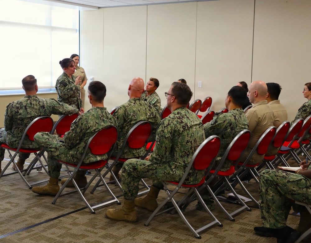 MSC Deputy Corps Chief meets with NMRTC Camp Pendleton Medical Service Corps officers