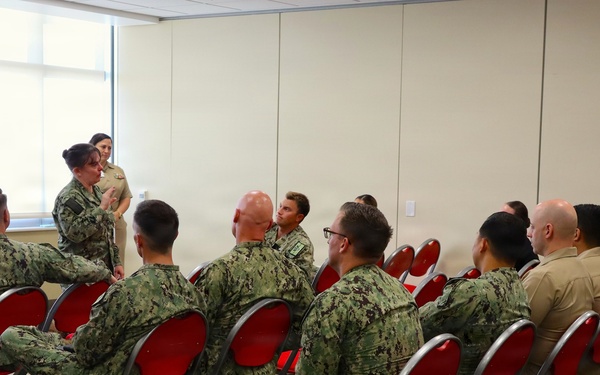MSC Deputy Corps Chief meets with NMRTC Camp Pendleton Medical Service Corps officers