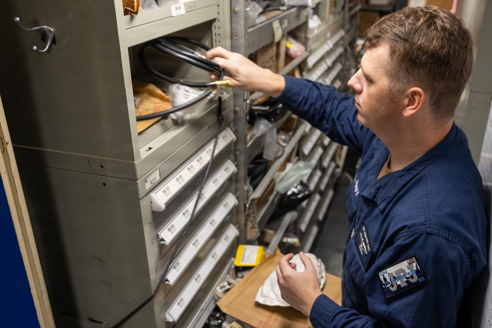 John Paul Jones Sailor Conducts Supply Check