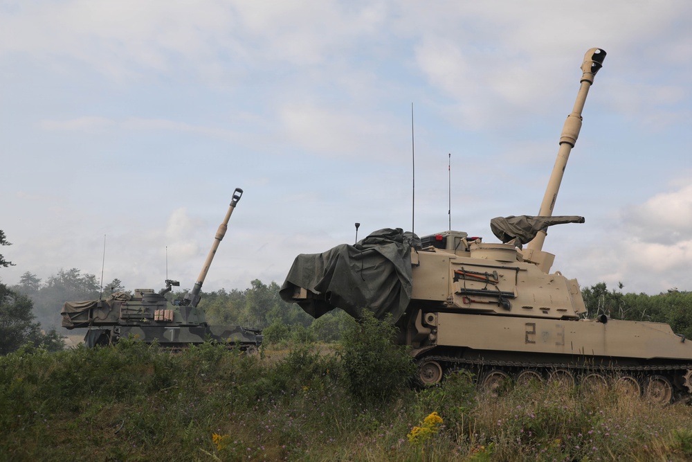 The West Virginia National Guard's 1/201st Field Artillery Battalion conduct fire missions during Northern Strike 26-2