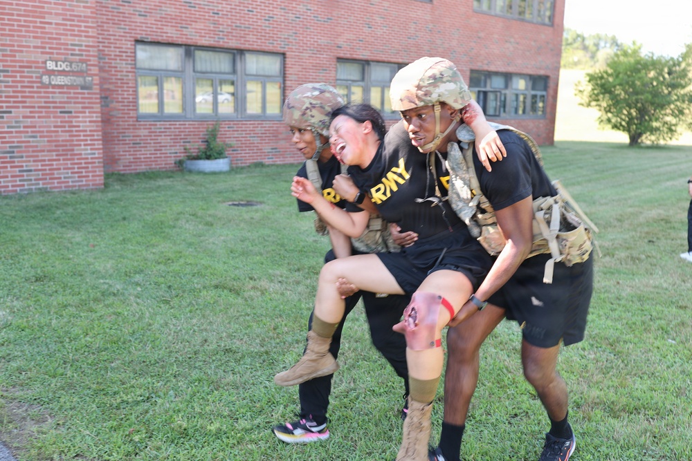 Soldiers practice caring for casualties under pressure