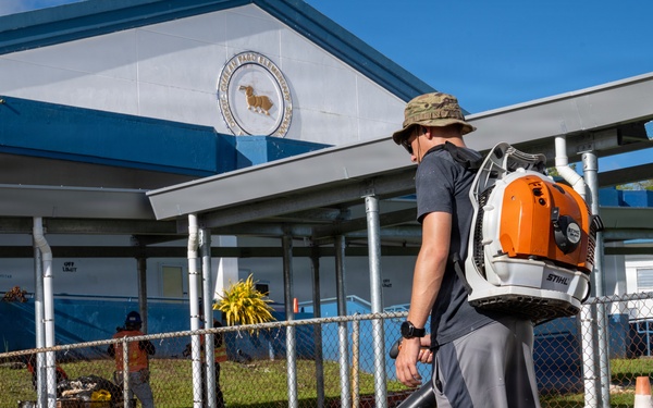Hope in Action: 21st ATF Airmen help Guam schools recover after back-to-back typhoons